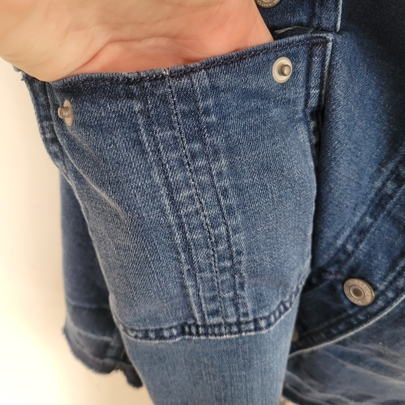 American Eagle Outfitters Blue Denim Top - Picture 5 of 7